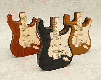 Scatola porta plettri personalizzata personalizzata Custodia per plettro in legno con incisione personalizzata Accessori per chitarra elettrica Regalo personalizzato per lui Uomo fidanzato