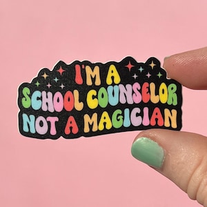 Ich bin ein Schulcoach, kein Magier Aufkleber, Therapie Aufkleber, Aufkleber für psychische Gesundheit, Geschenk für Therapeuten, lustiger Aufkleber