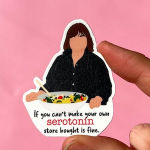 Serotonin sticker, barefoot contessa sticker, sticker gift, funny sticker, mental health sticker, therapy sticker, self love sticker
