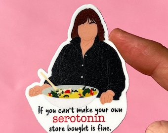 Serotonin sticker, barefoot contessa sticker, sticker gift, funny sticker, mental health sticker, therapy sticker, self love sticker