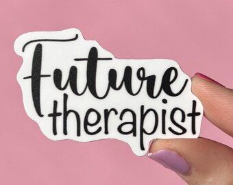 Naklejka dla przyszłego terapeuty, naklejka wodoodporna, zdrowie psychiczne, naklejka w stylu boho, naklejka na butelkę z wodą, prezent dla terapeuty, prezent dla zdrowia psychicznego
