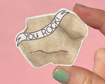You rock sticker, waterproof sticker, anxiety sticker, therapy sticker, therapist sticker, school sticker, limestone sticker, Chromebook
