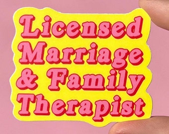 Therapist sticker, LMFT sticker, counselor sticker, therapist sticker, mental health advocate, easy gift for therapist, therapy gift
