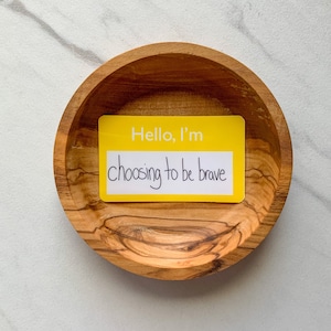 Hello I’m choosing to be brave sticker , motivational stickers, inspirational sticker, mental health stickers, mental health gift