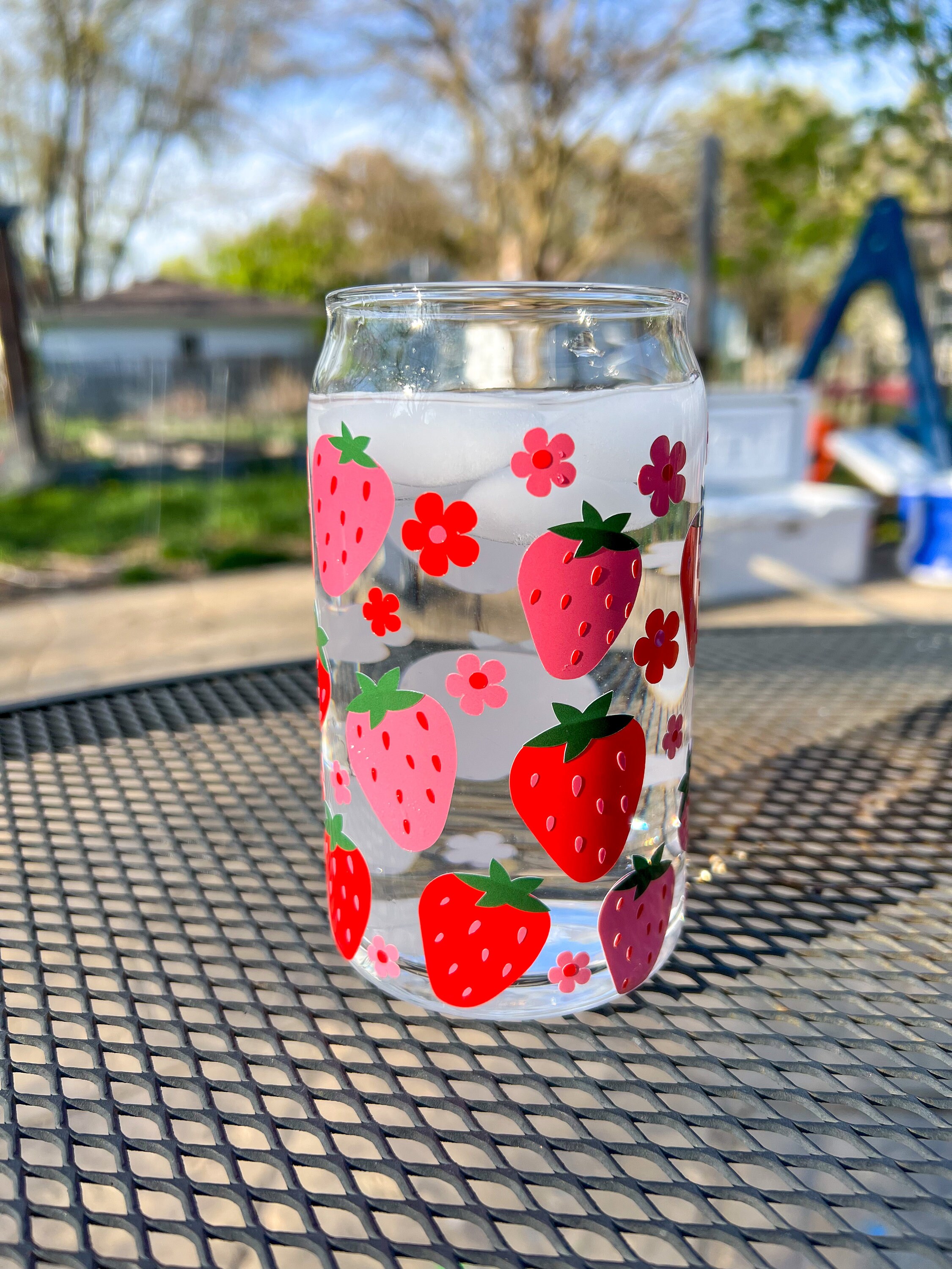 Squeeze the Day Glass Beer Can, Orange Slices, Cute Glass Beer Cans, Summer  Cup, Spring Cups, Cute Glassware, Trendy Glassware, Bamboo Lid 