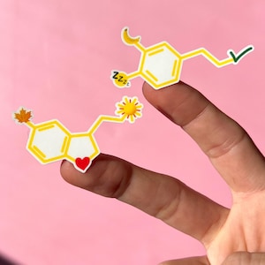 serotonin and dopamine sticker, motivational sticker, serotonin sticker, dopamine sticker, mental health gift, sticker pack