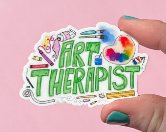 Art therapist sticker, therapy sticker, mental health sticker, gift for therapist, I’m a cool therapist