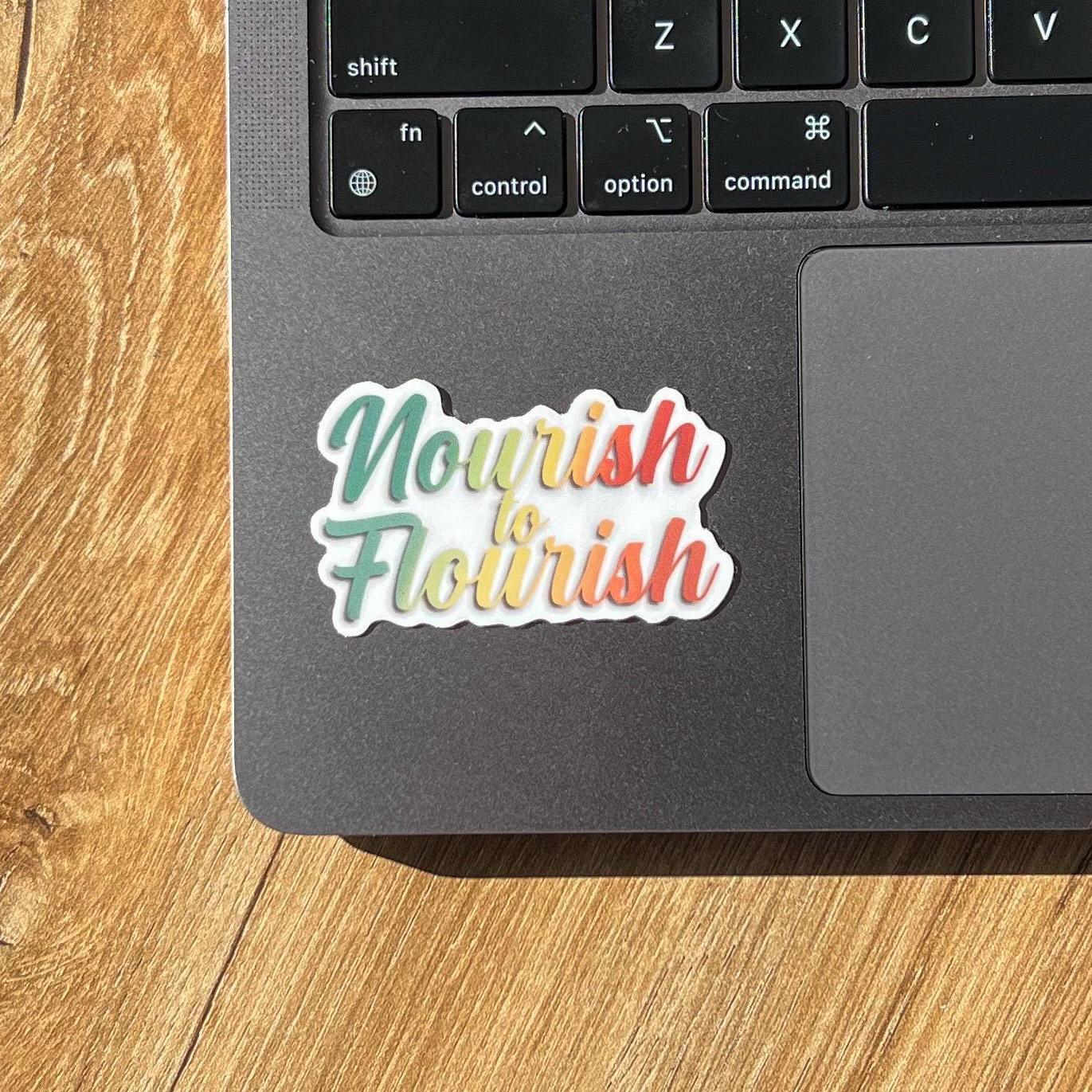 Eating Disorder Recovery Sticker, Nourish to Flourish Sticker, NEDA ...