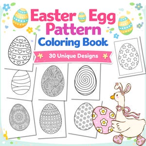 Osterei Muster Malbuch | 30 Einzigartige Designs (Druckbare Seiten)