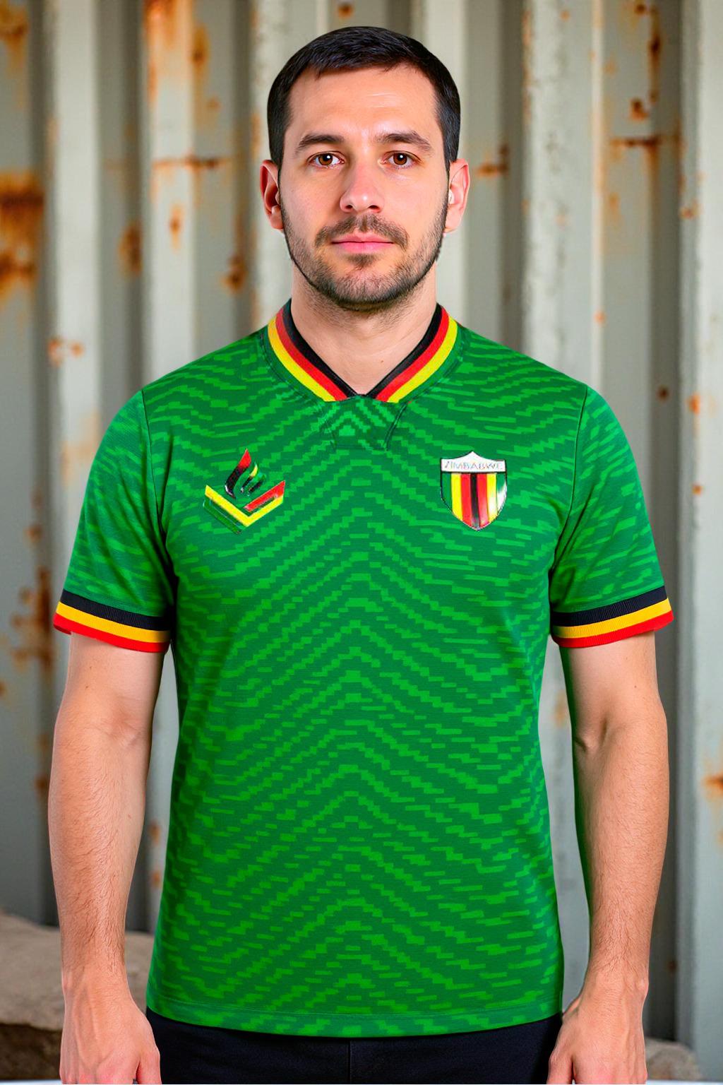 94年〜96年　ジンバブエ代表 サッカーユニフォーム 42/44　UK EN-S Zimbabwe Soccer Jersey - Etsy