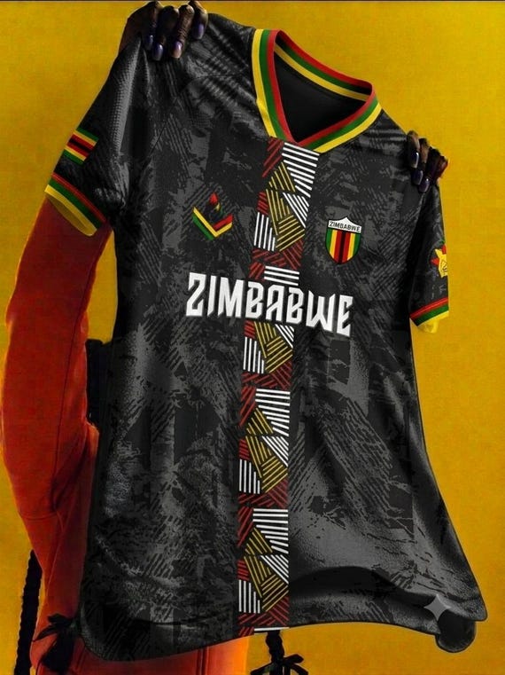 Zimbabwe Soccer (Football) Fan Jersey- Zambezi Flow