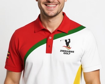 Zimbabwe Golf Fan Polo Shirt- Golden Tee Zimbabwe