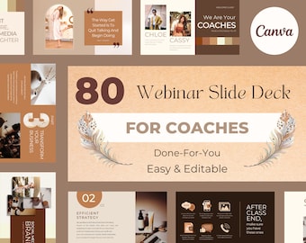 Boho-webinar slidedeck: 80 canva-sjablonen (digitale download)