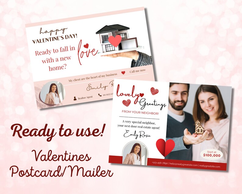 Real Estate Valentines Card Holiday Card Real Estate Etsy