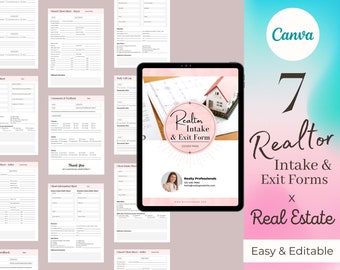 Realtor Client Intake Sheet: Real Estate Client Form (Digital Download)