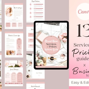 Services and Pricing Guide Template, Client Welcome Packet, Service Guide, Client Onboarding, Price List, Business Proposal, Coach Proposal