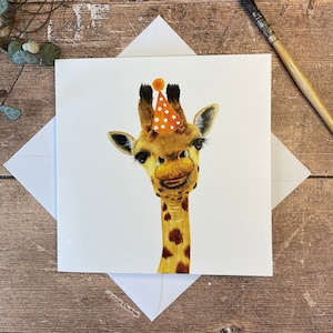 Giraffen-Geburtstags-Karte