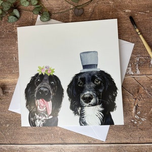 Sprocker Spaniel Hochzeitskarte | Sprocker Verlobungskarte | Sprocker Jubiläumskarte
