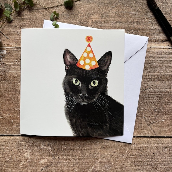 Cat Birthday Card | Black Cat Card