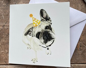 French Bulldog Birthday Card