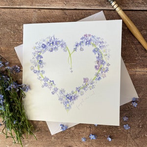 Forget Me Not Condolence Card Sympathy Card 1 card