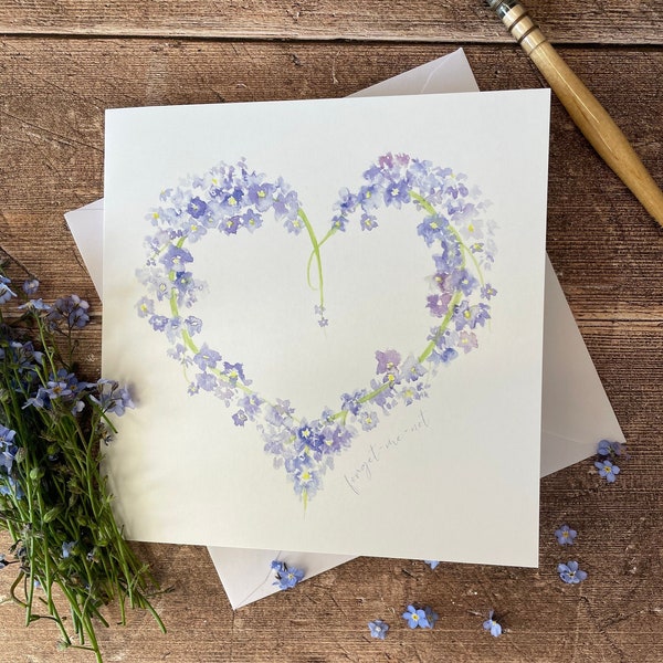 Forget Me Not Condolence Card | Sympathy Card