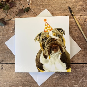 Bulldogge Geburtstagskarte