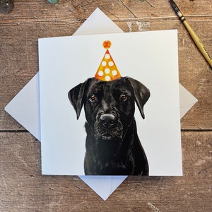 Schwarzer Labrador Geburtstagskarte