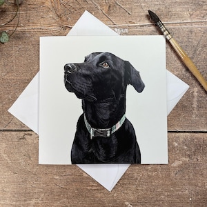 Schwarzer Labrador Karte