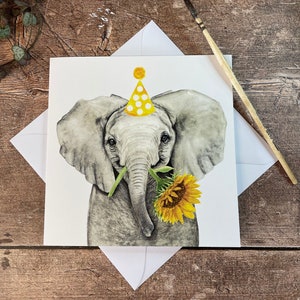 Carte d'anniversaire éléphant