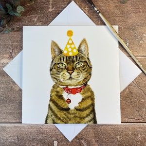 carte d'anniversaire de chat | Carte Chat tigré