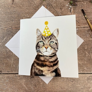 Cat Birthday Card | Tabby  Cat Card