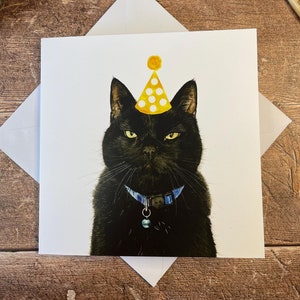 Verjaardagskaart kat | Zwarte kat-kaart