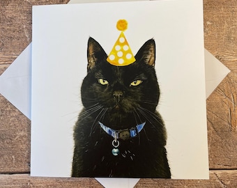 Cat Birthday Card | Black Cat Card