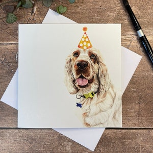 Carte d'anniversaire cocker