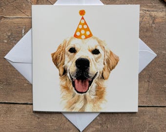 Golden Retriever Birthday Card