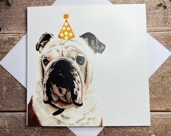 Bulldog Birthday Card