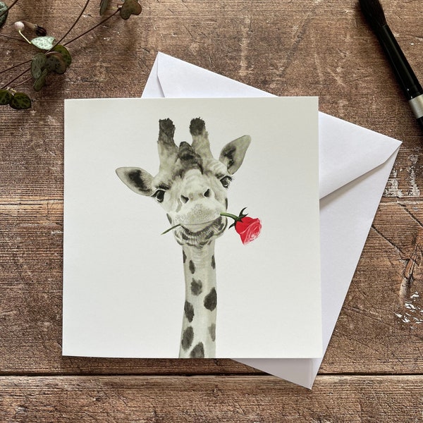 Giraffe Birthday Card | Giraffe Thank You Card | Giraffe Good Luck Card | Any Occasion Card