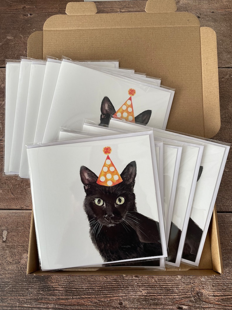 carte d'anniversaire de chat | Carte Chat noir image 7