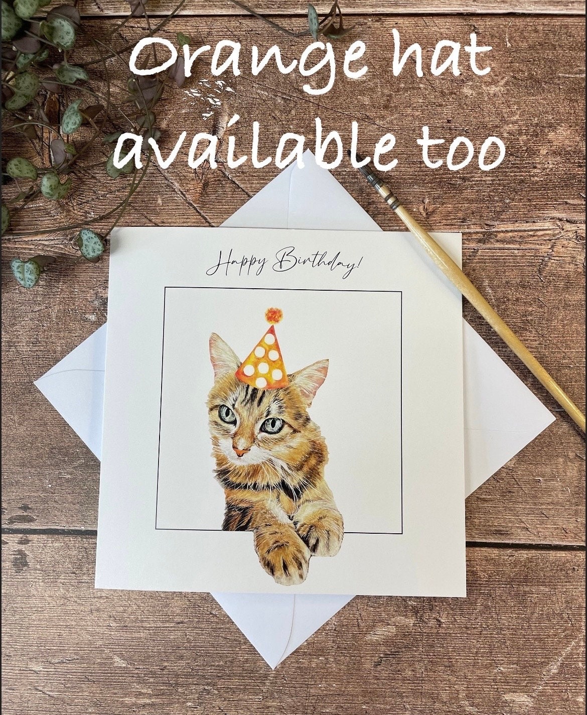 Cat Birthday Card | Tabby Cat Card - Etsy UK