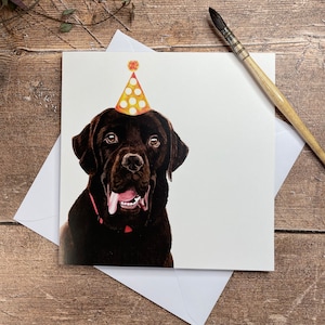 Verjaardagskaart van Labrador van de chocolade | Bruine labrador