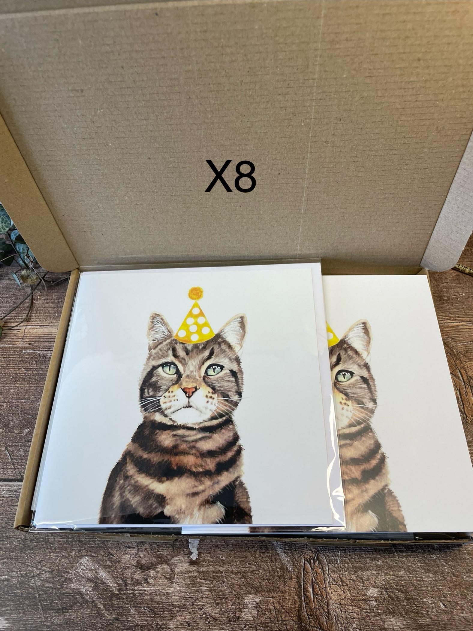Cat Birthday Card | Tabby Cat Card - Etsy