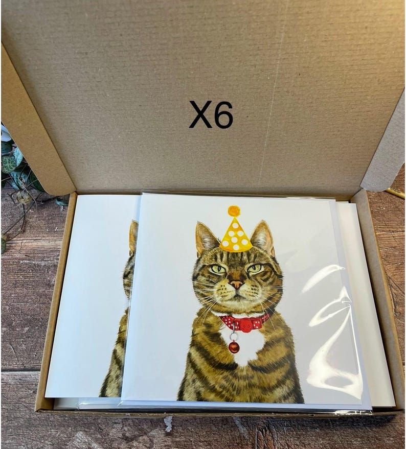 Tabby Cat Birthday Card | Cat Birthday Card - Etsy
