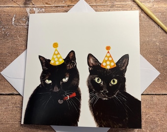 Cat Birthday Card | Black Cat Card