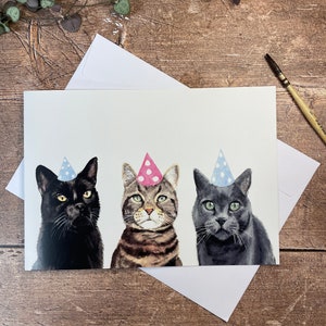 Carte d'anniversaire de chat