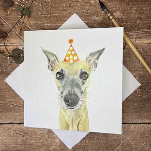 Whippet Geburtstagskarte
