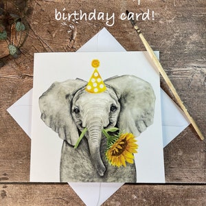 Elephant Card Elephant Thank You Card Elephant Good luck Card Any Occasion Card image 8