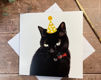 Cat Birthday Card | Black Cat Card