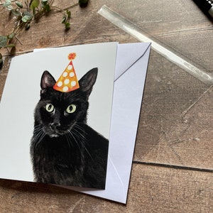 carte d'anniversaire de chat | Carte Chat noir image 5