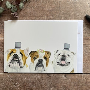 Trouwkaart Bulldog | Verjaardagskaart Bulldog | Bulldog verlovingskaart